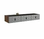 Тумба телевизионная 1,6м Bogemia Woodline Fly Fa (Серый) (Lakobel/Черный) БМТ-1 (Woodline)(Fly)