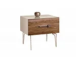 Тумба прикроватная Bogemia Wood Wo (Слоновая кость) (Lakobel/Хром) БМТП-1(Wo)