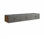 Тумба телевизионная 1,6м Bogemia Woodline Fly Fi (Серый) (Novabuk/Хром) БМТ-1 (Woodline)(Fly)