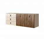Комод для гостиной 1,6м Bogemia Fly Wood Fa (Слоновая кость) (Novabuk/Хром) БМКМ-4(Fly)