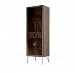 Витрина одностворчатая Bogemia-Fillini (Мокка/Хром) БМВ1-1С(Fi)