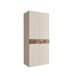 Шкаф 2-х дв. (без зеркал) для платья и белья Bogemia Wood Fi (Слоновая кость/Хром) БМШ2/2(Wo)