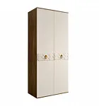 Шкаф 2-х дверный Bogemia Woodline Fa (Слоновая кость/Золото) БМШ2/2