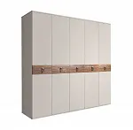 Шкаф 5-ти дв. (без зеркал) для платья и белья Bogemia Wood Fa (Шелк/Хром) БМШ2/5(Wo)