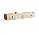 Тумба телевизионная 1,6м Bogemia Woodline Fly Fa (Слоновая кость) (Lakobel/Черный) БМТ-1 (Woodline)(Fly)