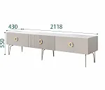 Тумба под телевизор 2.1 Bogemia-Fillini (Шелк) (Novabuk/Золото) БМТ-2(Fi) [10]