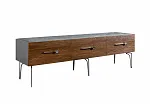 Тумба под телевизор 1.6 Bogemia Wood Wo (Серый) (Novabuk/Хром) БМТ-1(Wo)