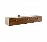 Тумба телевизионная 1,6м Bogemia Fly Wood Fi (Слоновая кость) (Lakobel/Золото) БМТ-1(Fly)