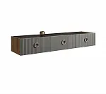 Тумба телевизионная 1,6м Bogemia Woodline Fly Fi (Серый) (Lakobel/Хром) БМТ-1 (Woodline)(Fly)