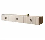 Тумба телевизионная 2,1м Bogemia Woodline Fly Fi (Слоновая кость) (Lakobel/Хром) БМТ-2 (Woodline)(Fly)
